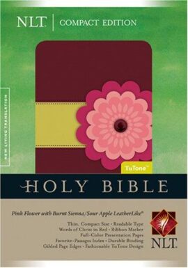 NLT Compact Bible Tutone Pink Flower