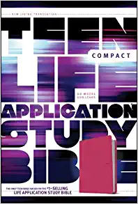 NLT Teen Life Application Study Bible, Compact Edition (LeatherLike, Pink)