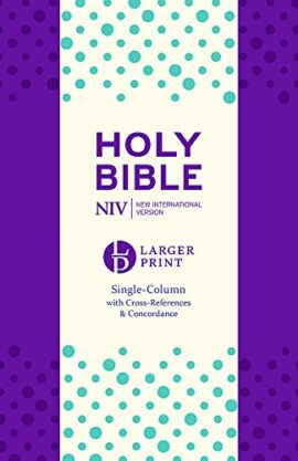 NIV Larger Print Compact Single Column Reference Bible (Purple)