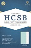 HCSB Large Print Personal Size Bible, Mint Green LeatherTouch
