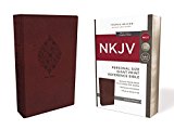 NKJV, Reference Bible, Personal Size Giant Print, Leathersoft, Burgundy, Red Letter, Comfort Print: Holy Bible, New King James Version