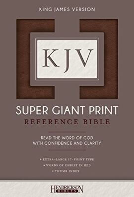 KJV Super Giant Print Reference Bible, Flexisoft (Red Letter, Imitation Leather, Brown, Indexed)