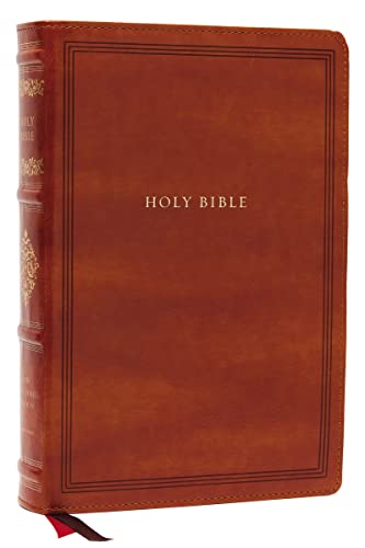 NKJV, Wide-Margin Reference Bible, Sovereign Collection, Leathersoft, Brown, Red Letter, Comfort Print: Holy Bible, New King James Version