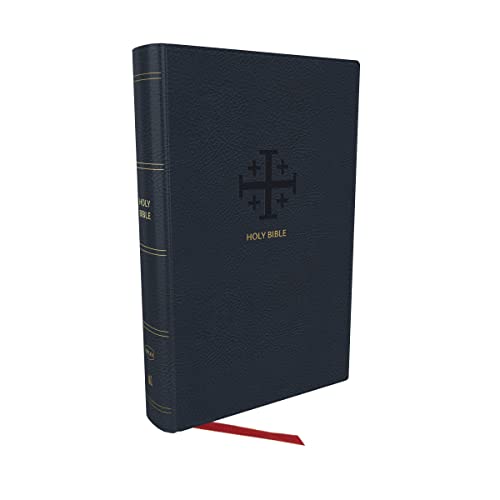 NKJV, End-of-Verse Reference Bible, Personal Size Large Print, Leathersoft, Blue, Red Letter, Thumb Indexed, Comfort Print: Holy Bible, New King James Version