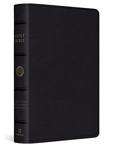 ESV Large Print Personal Size Bible (Top Grain Black Leather)