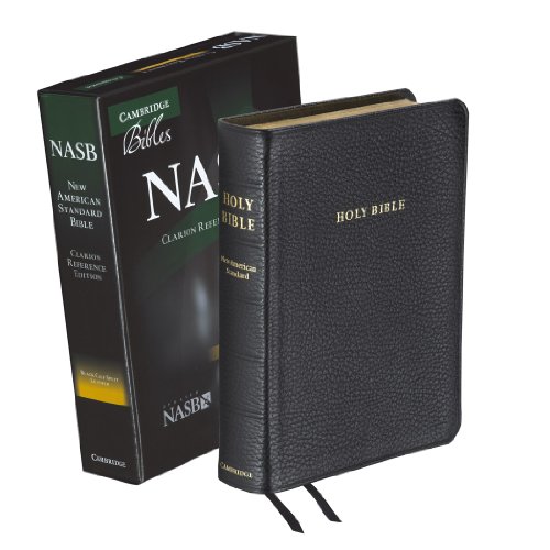 NASB Clarion Reference Bible, Black Calf Split Leather