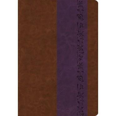 ESV Giant Print Truton Brown/Purple Iris Design