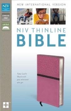 NIV Thinline Bible Pink/Brown Italian Duo-tone