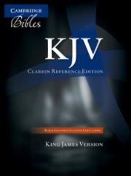 KJV Clarion Reference Bible, Black Edge-lined Goatskin Leather