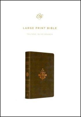 ESV Large Print Bible Trutone Olive Branch Design