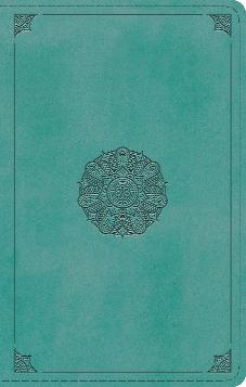 ESV Single Column Thinline Bible: TruTone®, Turquoise, Emblem Design
