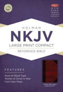 NKJV Large Print Compact Reference Bible, Classic Mahogany