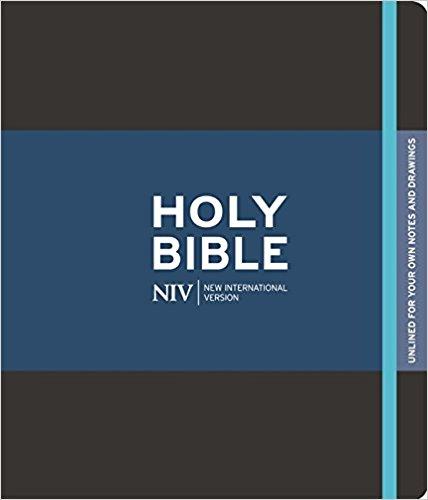NIV Black Journalling Bible with Unlined Margins (New International Version)