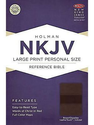 NKJV Brown/Chocolate Leather Touch Large Print Personal Size