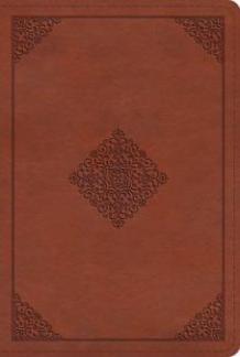 ESV Large Print Compact Bible TruTone, Terracotta, Ornament Design